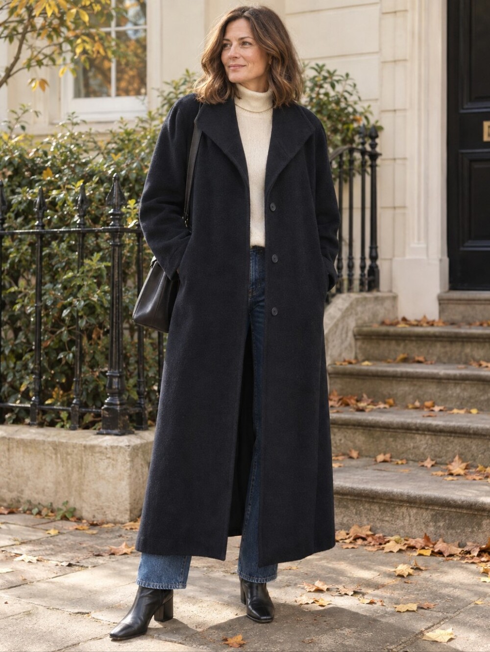 Cinzia Rocca Made in Italy Wool Cashmere Long Coat Size 10
